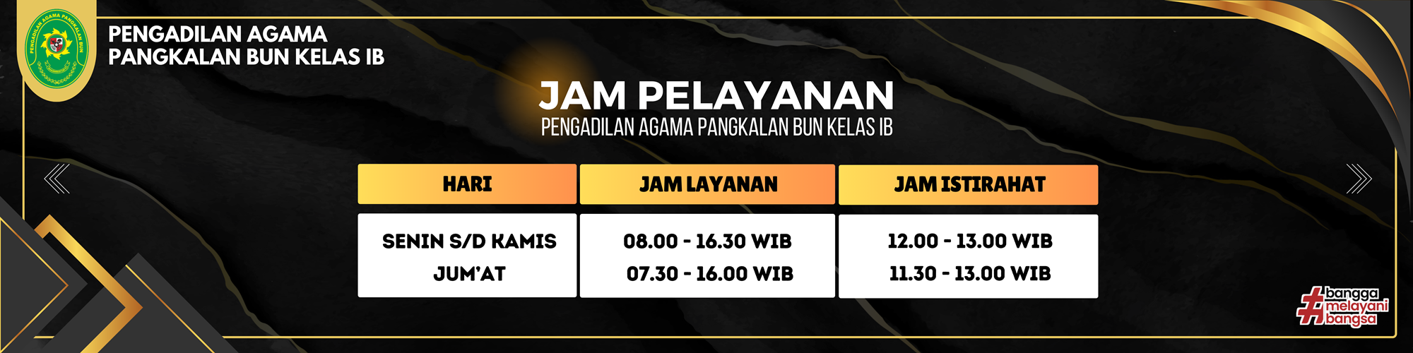 Jam Pelayanan Tahun juni 2026